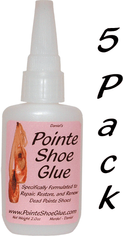 5 Pack - 2.0oz Bottles of Pointe Shoe Glue - Click Image to Close
